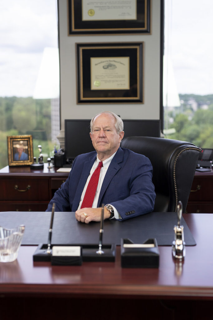 attorney michael deming in his law firm office